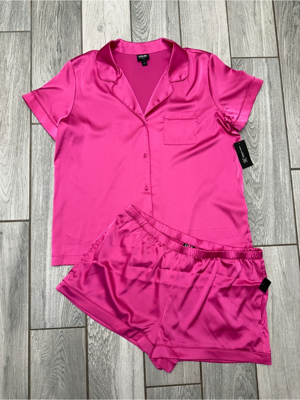 I.N.C. Women's Short PJ Set in Hot Pink Size Large - Picture 2 of 13